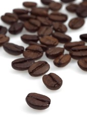 Coffee Beans against White Background