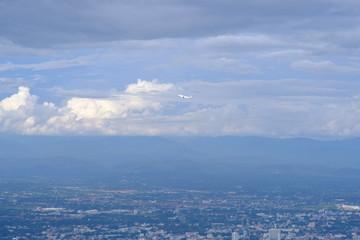 aerial view of the city