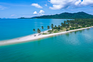 Aerial view of Laem Had Beach in Koh Yao Yai, island in the andaman sea between Phuket and Krabi Thailand