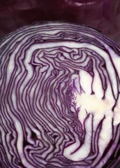 Red Cabbage, brassica oleracea, Cut Vegetable