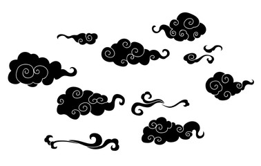 和風の雲　イラスト素材