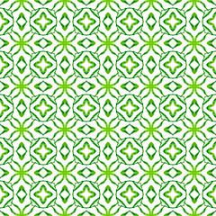 Mosaic seamless pattern. Green elegant boho chic 