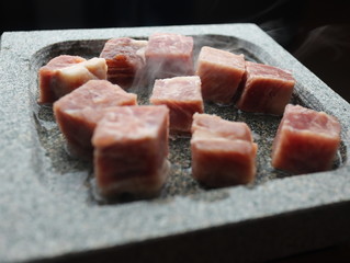 Grilling beef in Japanese style