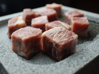 Grilling beef in Japanese style