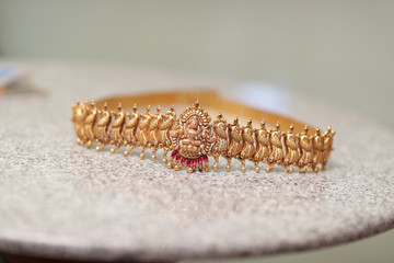 Indian gold bridal waist belt - Temple Jewellery style