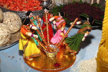 Obraz premium Indian trational wedding decorative dolls