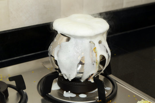Boiling the Milk for Indian Traditional Housewarming	
