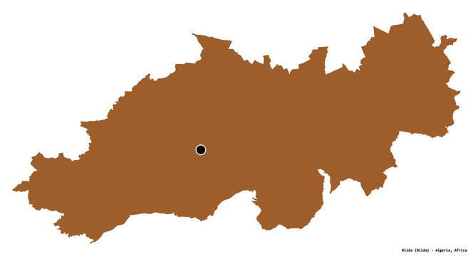 Blida, province of Algeria, on white. Pattern