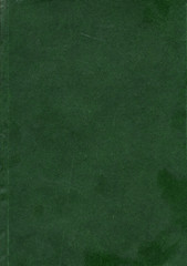 Textile texture. Green old book cover. Rough canvas surface. Blank retro page. Empty place for text. Perfect for background and vintage style design.