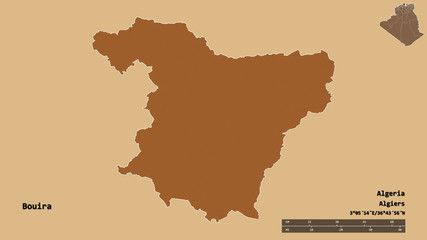 Bouira, province of Algeria, zoomed. Pattern