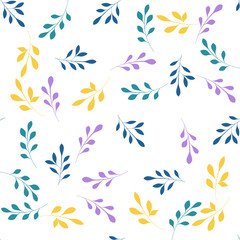Blossom Floral pattern in the blooming botanical Motifs scattered random. Seamless vector texture. For fashion prints. Printing with in hand drawn style light blue background - 370976114