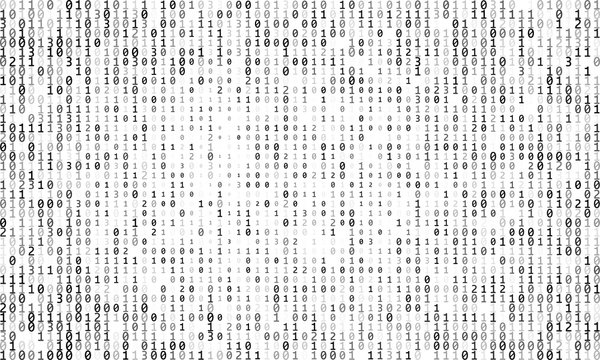 A stream of binary code on the screen. numbers of the computer