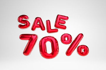 Sale banner 3D Background Ballon Concept Design.
