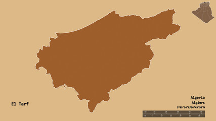 El Tarf, province of Algeria, zoomed. Pattern