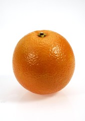 Orange, citrus sinensis, Fruit against White Background