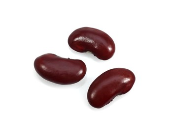Red Beans, phaseolus vulgaris, Dried Vegetables against White Background