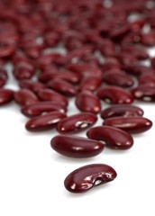 Red Beans, phaseolus vulgaris, Dried Vegetables against White Background