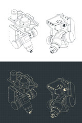 CNC milling machine head © blacklight_trace