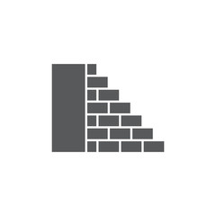 Block wall vector icon symbol isolated on white background