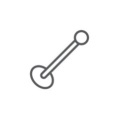 Body piercing vector icon symbol isolated on white background