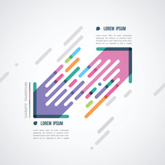 two color diagonal arrows infographics