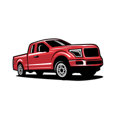 pick up truck logo design vector © THE LASTMINI