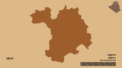 Sétif, province of Algeria, zoomed. Pattern