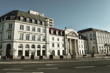 Fototapeta na wymiar buildings on the theater square in Warsaw