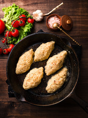 patties for frying in a frying pan