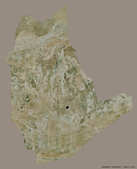 Tamanghasset, province of Algeria, on solid. Satellite