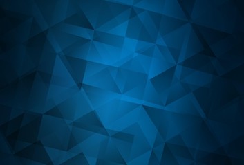 Fototapeta premium Dark BLUE vector abstract polygonal pattern.
