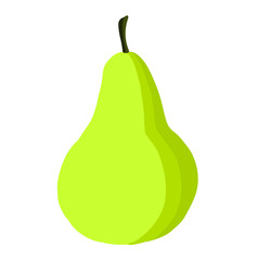 Vector illustration of a green fresh peer.