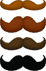 set of mustache