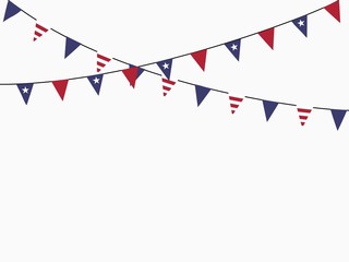Obraz premium colorful festival blue red white and stars flag background frame for celebrating US national occasion like memorial independence day 