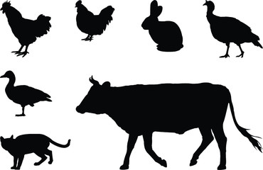 farm animals collection vector