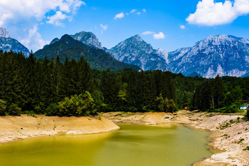 mountain lake in the summer