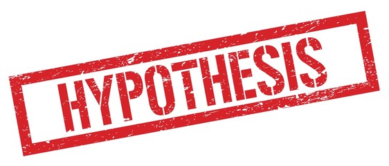 HYPOTHESIS red grungy rectangle stamp.