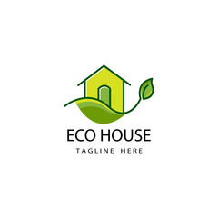 green house logo template design vector