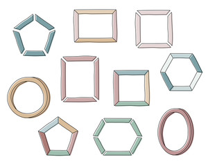 手書きのフレーム／見出し／タイトル／装飾／素材／おしゃれ／かわいい