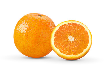 orange fruit on white background