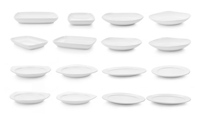 empty plate on white background