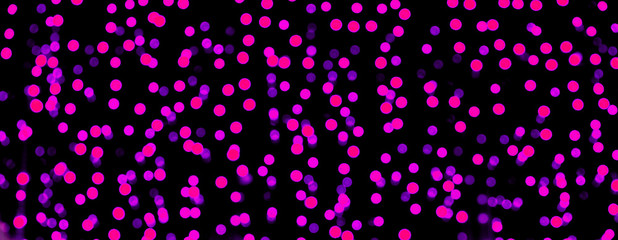 bokeh garland background. Abstract festive backdrop. greeting card for christmas and winter holidays. banner.