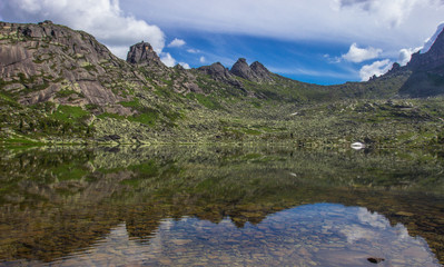 Fototapeta na wymiar mountain landscape with lake