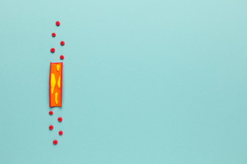 Treatment of vascular atherosclerosis, cholesterol plaques in the veins. Cartoon concept.