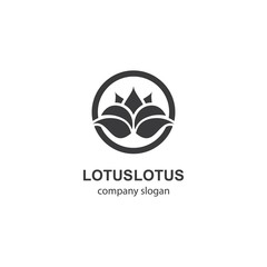 Fototapeta premium Lotus logo template vector icon