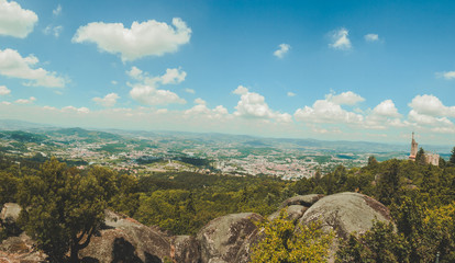 a paisagem de uma vila