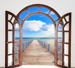 open door view of the gazebo Caribbean