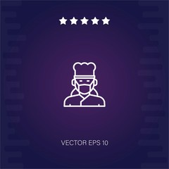 chef vector icon modern illustration