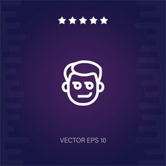 smirking vector icon modern illustration