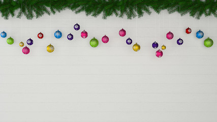 interior living room with with christmas tree decorration 3d render